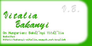 vitalia bakanyi business card